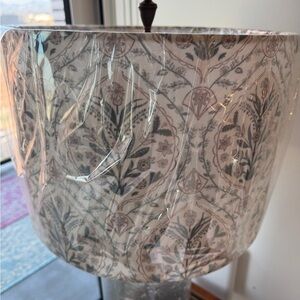 Pink & Green & Cream Floral Patterned Fabric Lamp Shade Brand New